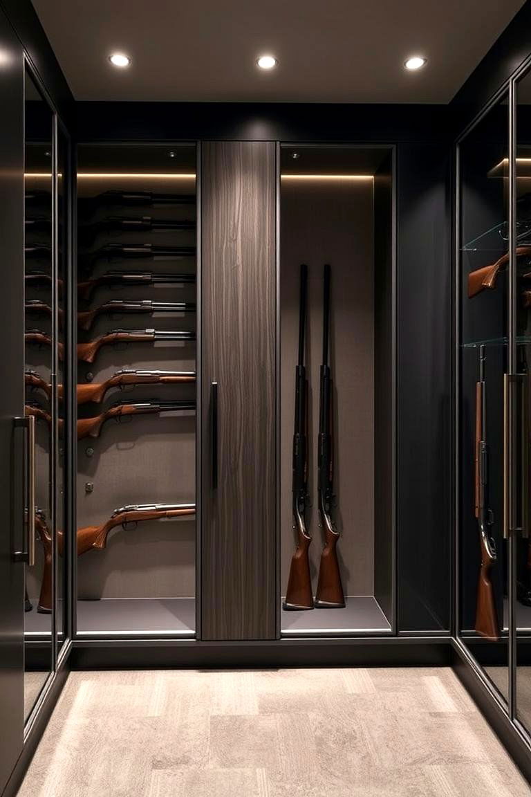 Custom Gun Cabinets - 24 Man Cave Gun Room Ideas