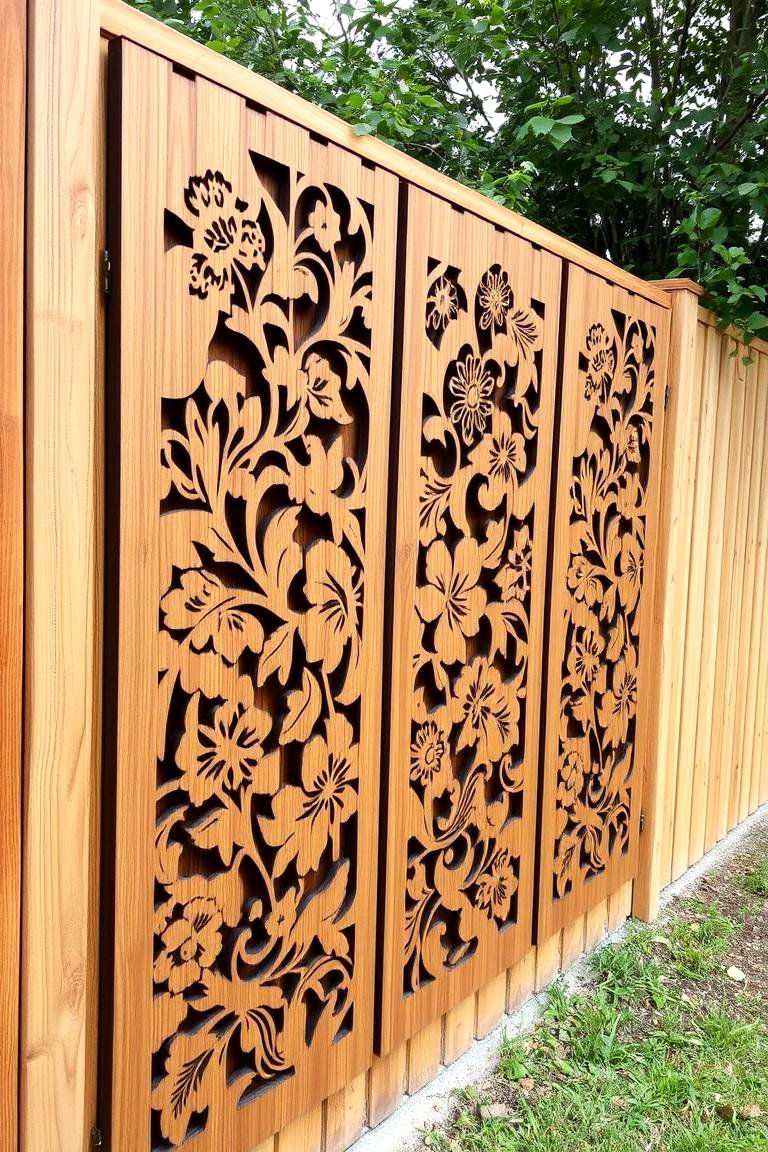Custom Laser Cut Wood Art - 24 Fence Art Ideas