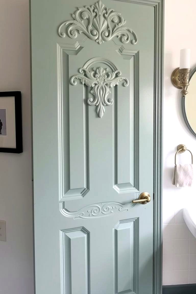 Custom Made Door for a Personalized Look - 24 Bathroom Door Ideas