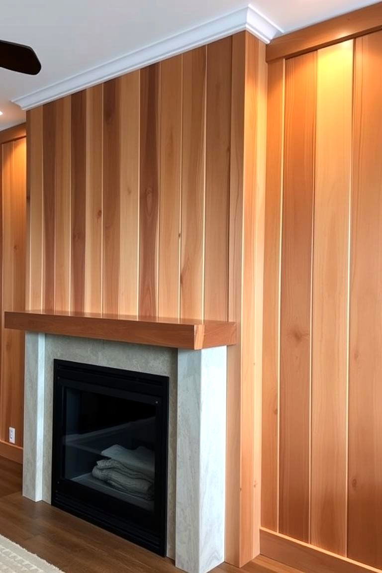 Custom Made Wooden Panels - 24 Fireplace Wall Ideas