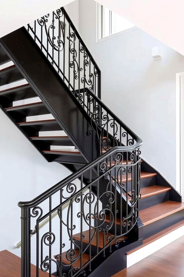 Custom Metalwork Craftsmanship - 24 black staircase ideas