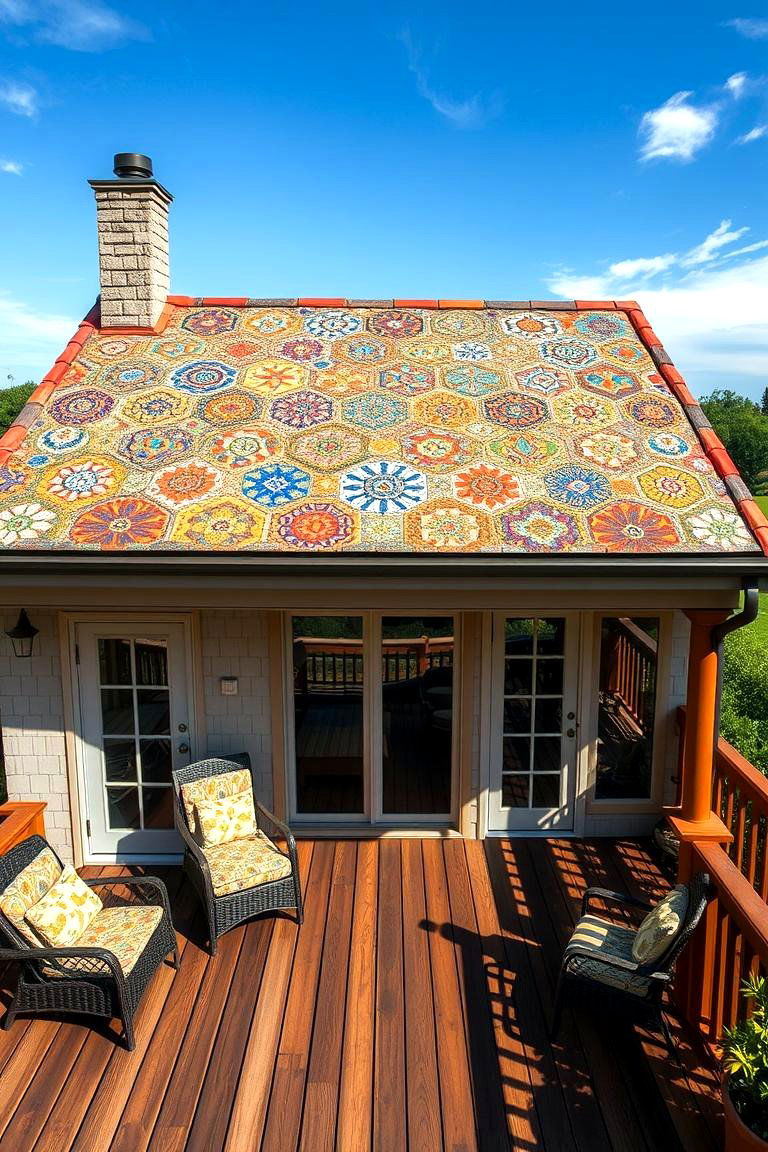 Custom Mosaic Roof - 24 Deck Roof Ideas