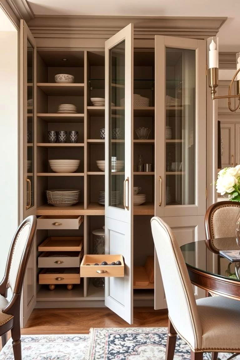 Custom Pantry Cabinets for Tailored Storage - 24 Dining Room Storage Ideas