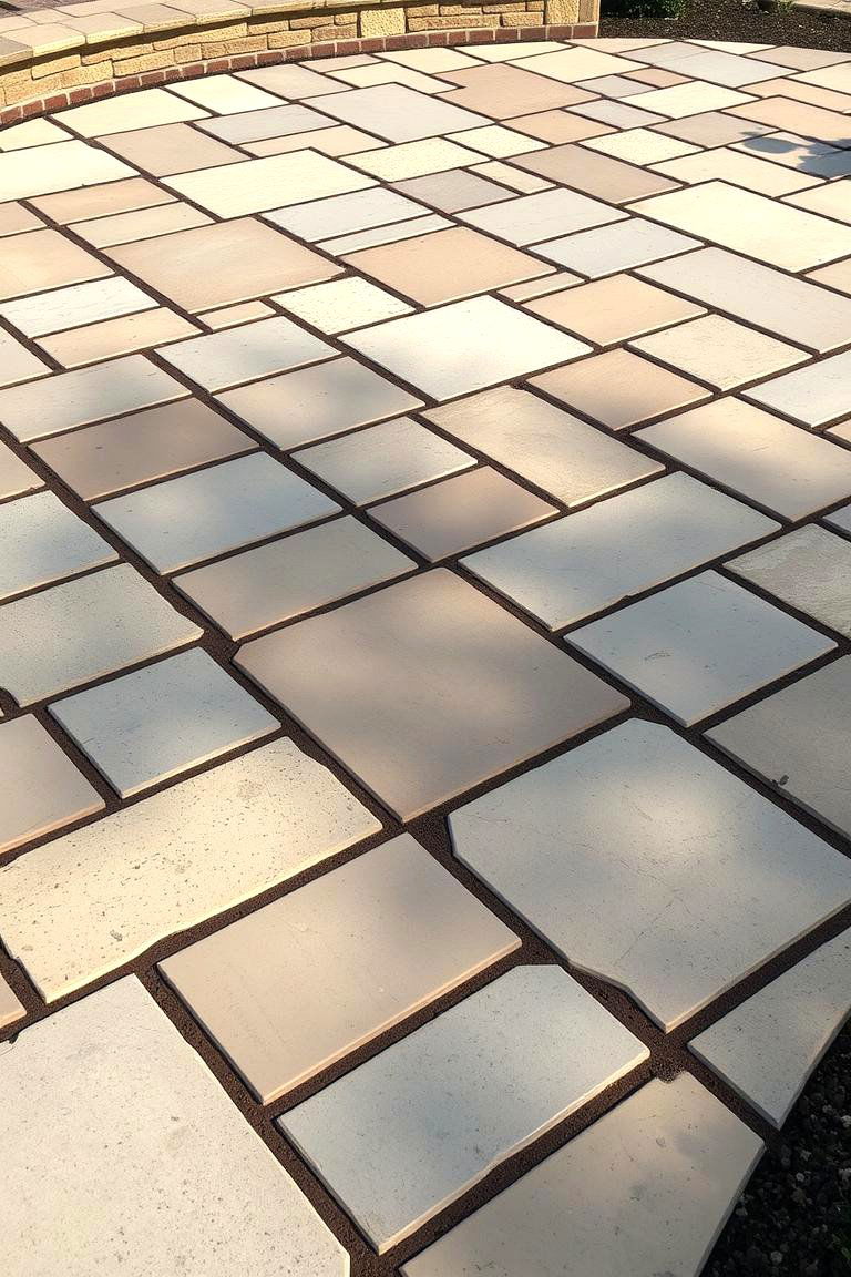 Custom Patterned Stone Patio - 24 Stone Patio Ideas