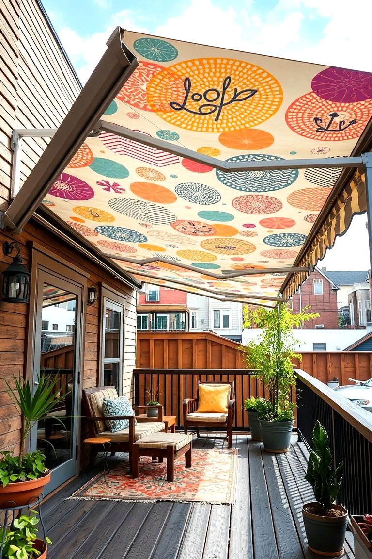 Custom Printed Awning - 24 Deck Awning Ideas