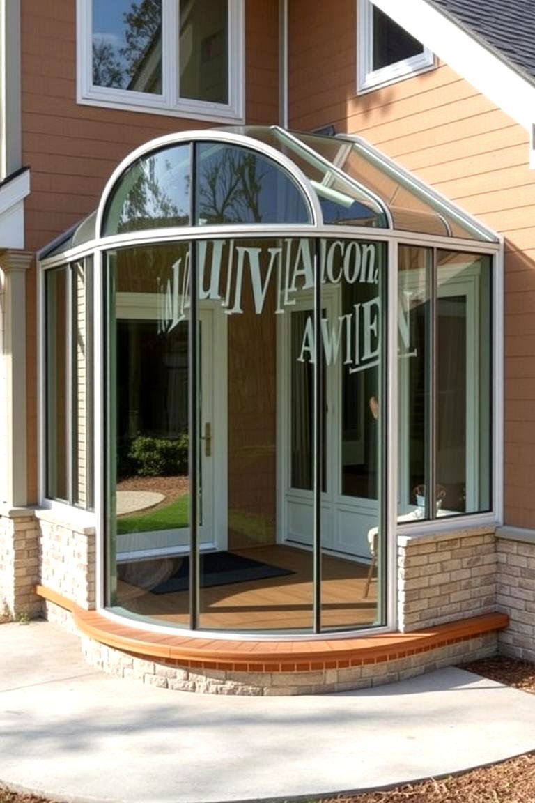 Custom Shaped Glass Porch - 24 Glass Porch Design Ideas