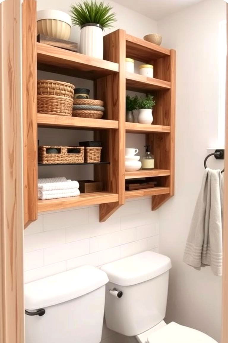 Custom Shelving for Small Spaces - 24 Modern Farmhouse Bathroom Ideas