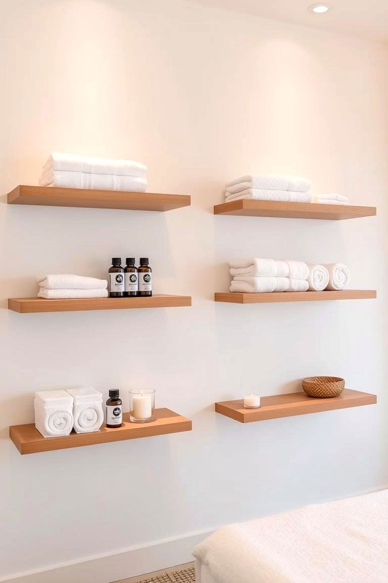 Custom Shelving - 24 Spa Decor Ideas