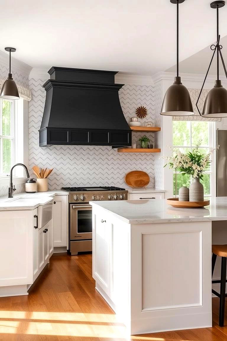 Custom Shiplap Patterns with Unique Island Shapes - 24 Kitchen Shiplap Ideas With Kitchen Island Ideas