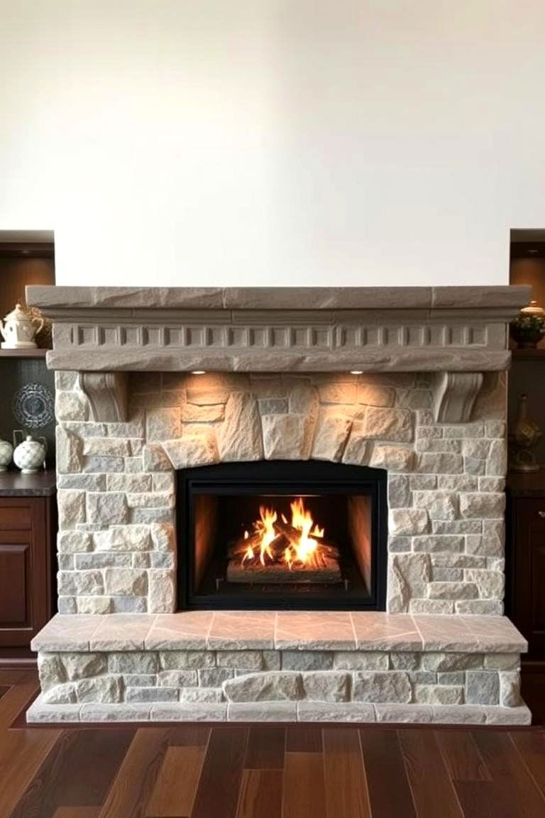 Custom Stone Mantel Gas Fireplace - 24 Corner Gas Fireplace Ideas
