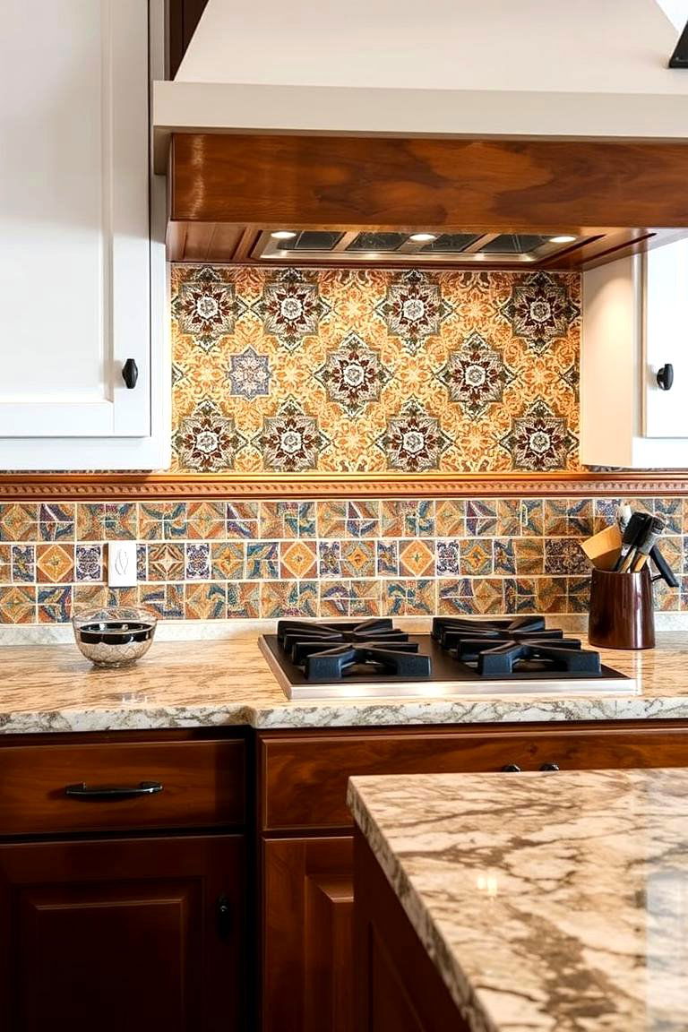 Custom Tile Backsplash for a Personal Touch - 24 Mountain House Kitchen Ideas