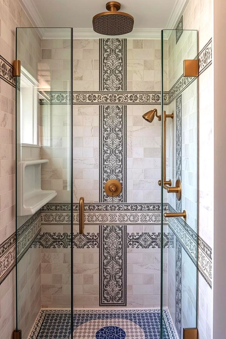 Custom Tile Masterpiece - 24 Doorless Walk In Shower Ideas