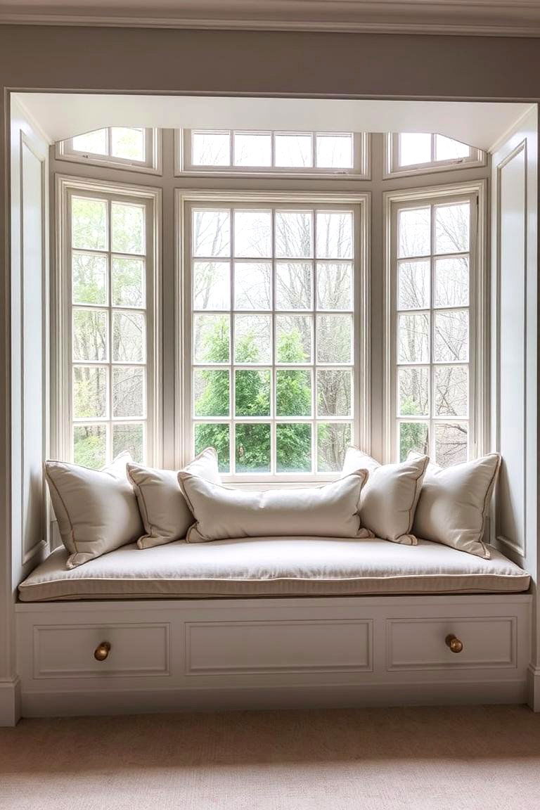 Custom Upholstered Window Bench - 24 Bay Window Ideas