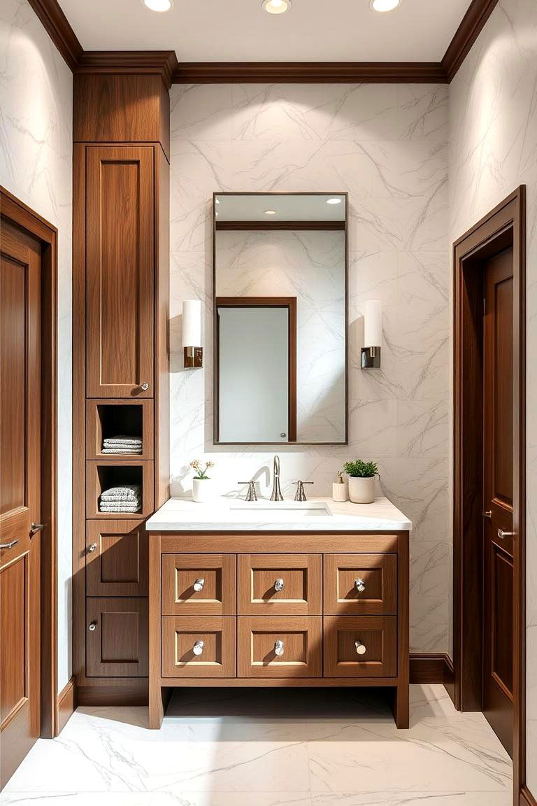 Custom Vanity Designs - 24 Hall Bathroom Ideas