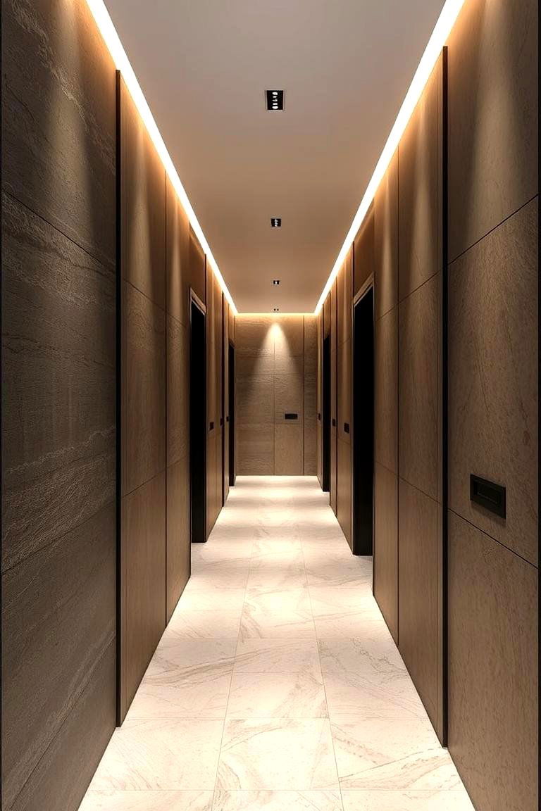 Custom Wall Panels - 24 Black Hallway Ideas