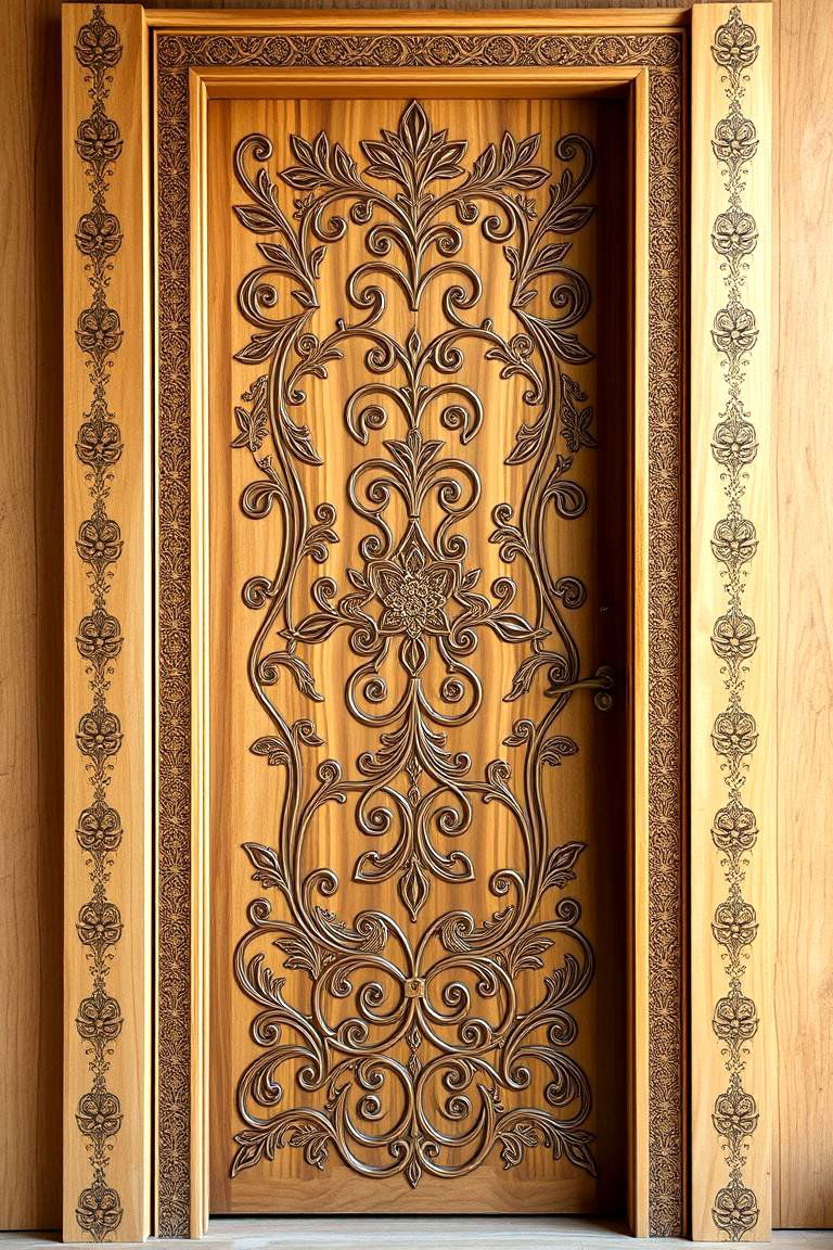 Custom Wood Engravings - 24 Rustic Front Door Ideas
