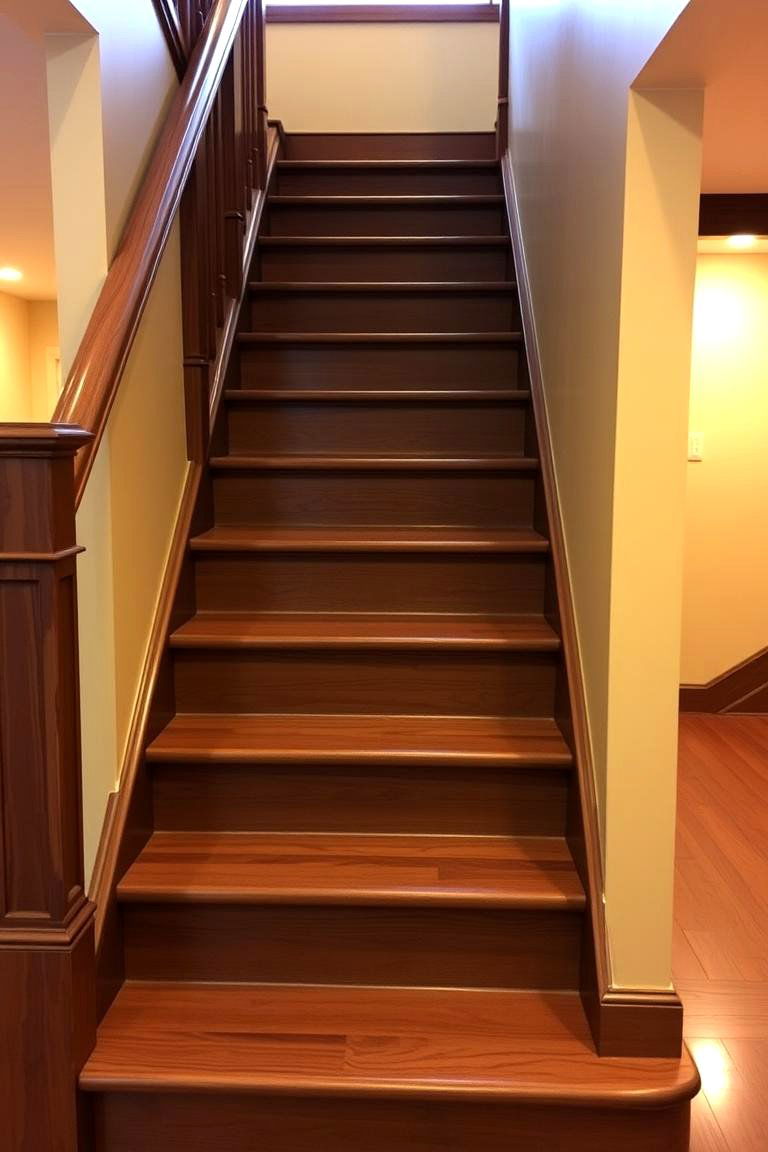 Custom Wood Staircase - 24 Basement Stair Ideas