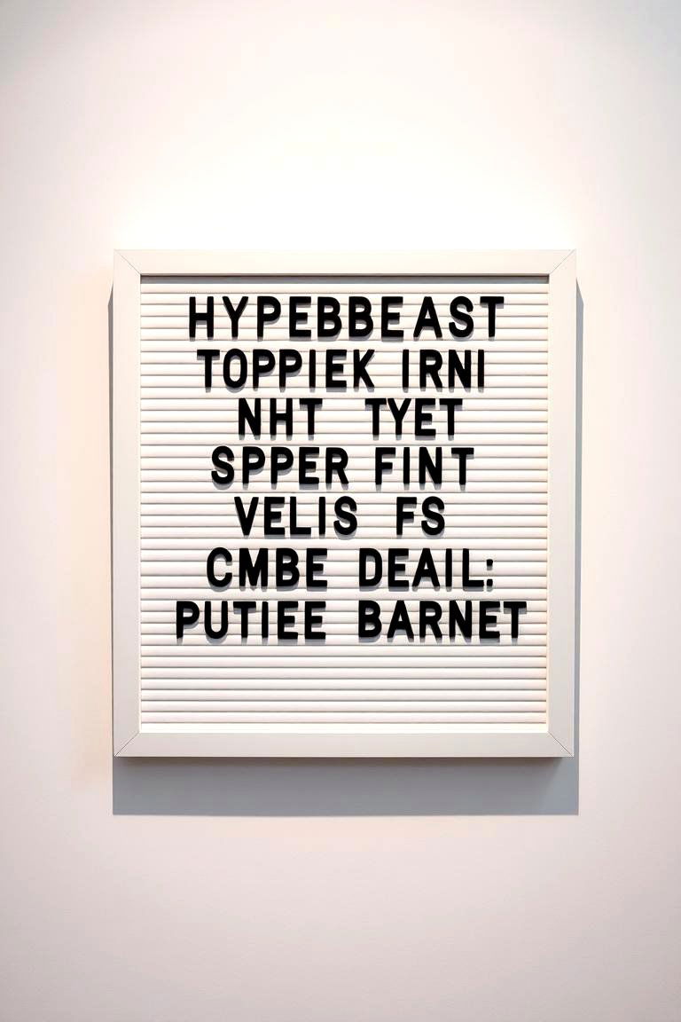 Customisable Letter Board - 24 Hypebeast Room Decor Ideas