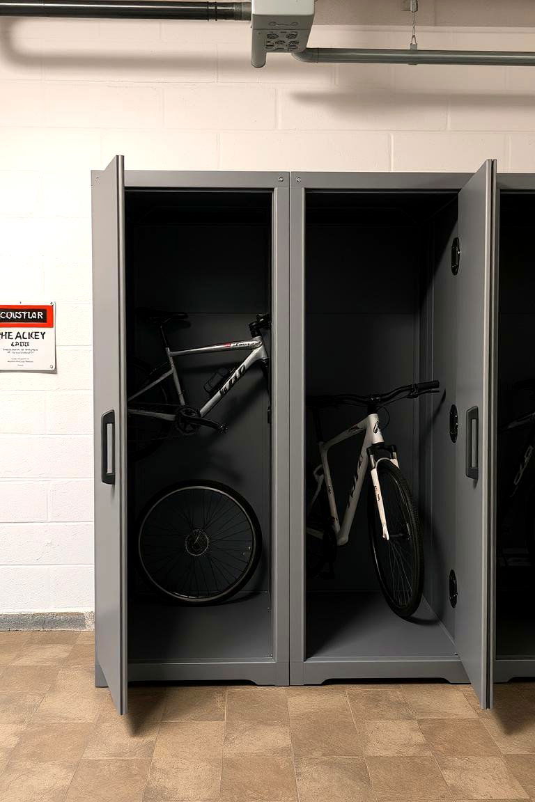 Customizable Bike Lockers - 24 Garage Bike Storage Ideas