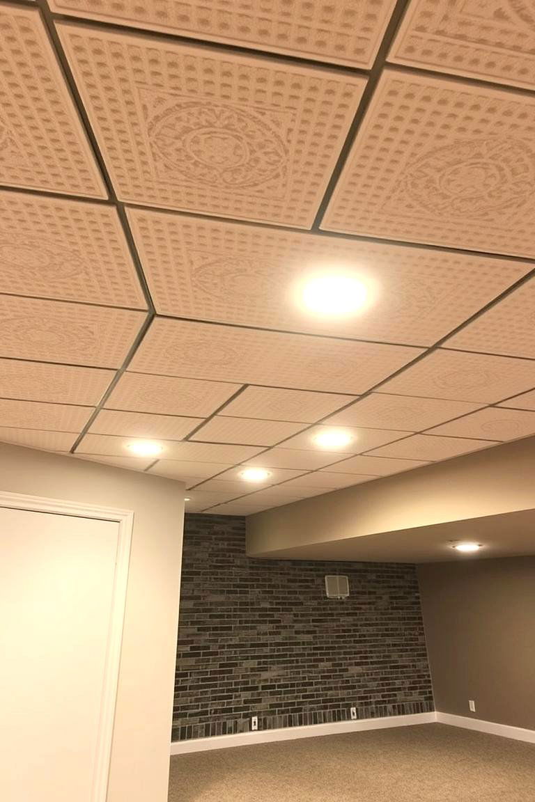 Customizable Ceiling Tiles - 24 Basement Drop Ceiling Ideas