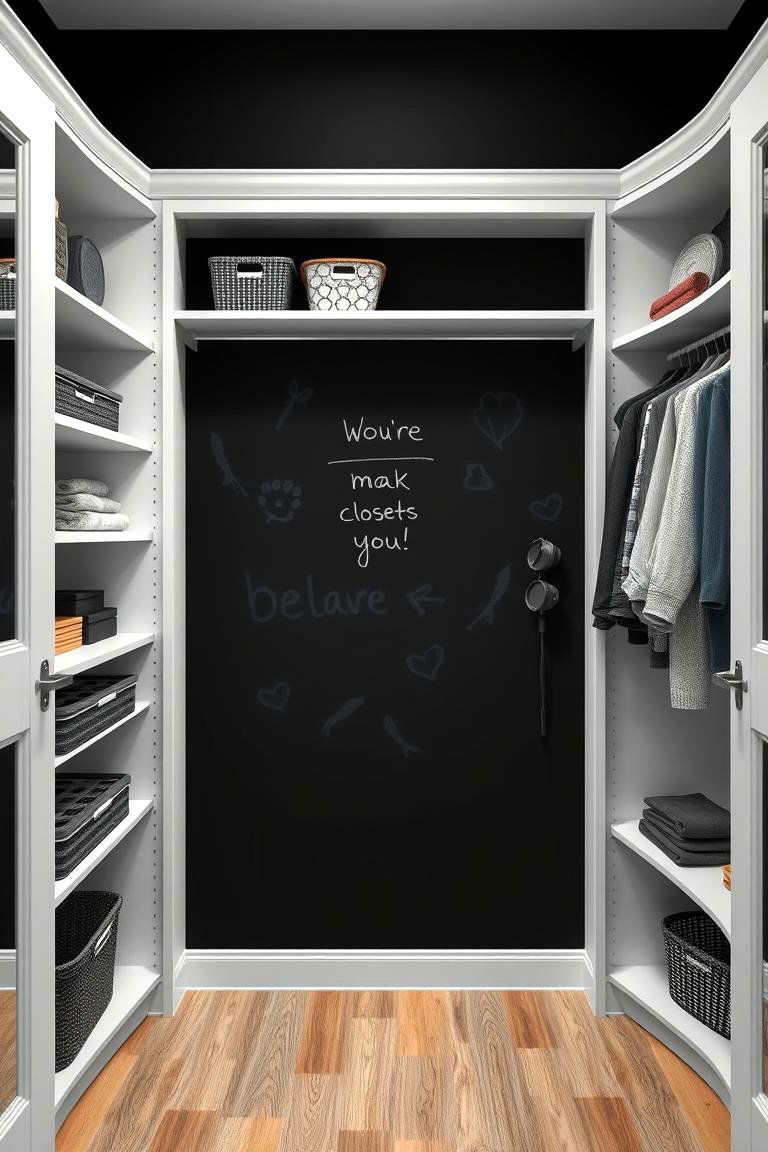 Customizable Chalkboard - 24 Closet Wallpaper Ideas