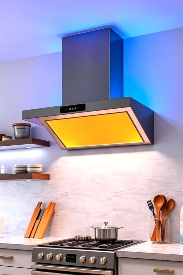Customizable Color Changing Range Hood - 24 Range Hood Ideas