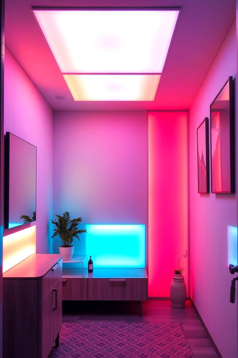 Customizable Color Lighting - 24 Small Bedroom Lighting Ideas