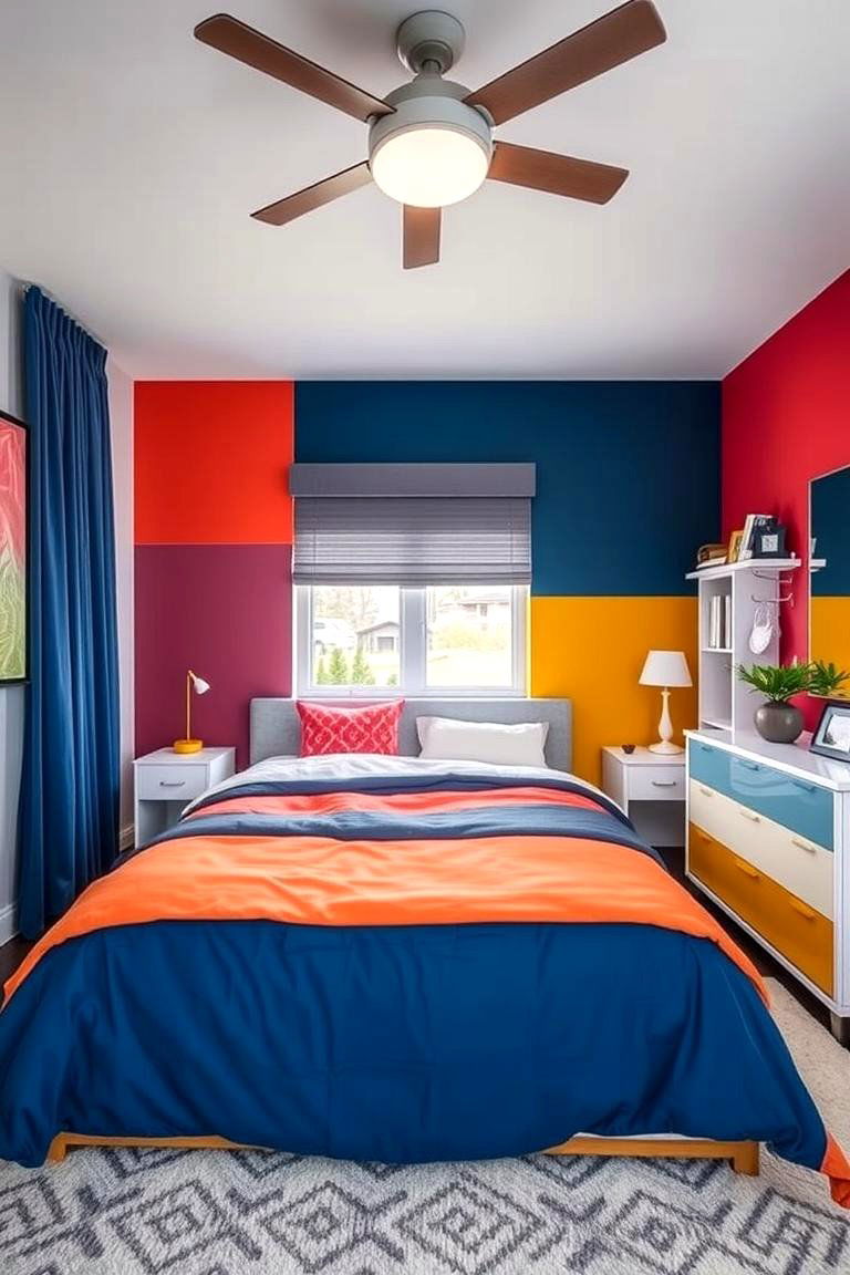 Customizable Color Zones - 24 Colorful Bedroom Ideas