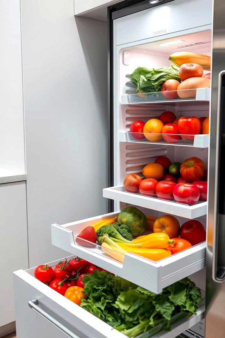 Customizable Crisper Drawers - 24 Fridge Organization Ideas