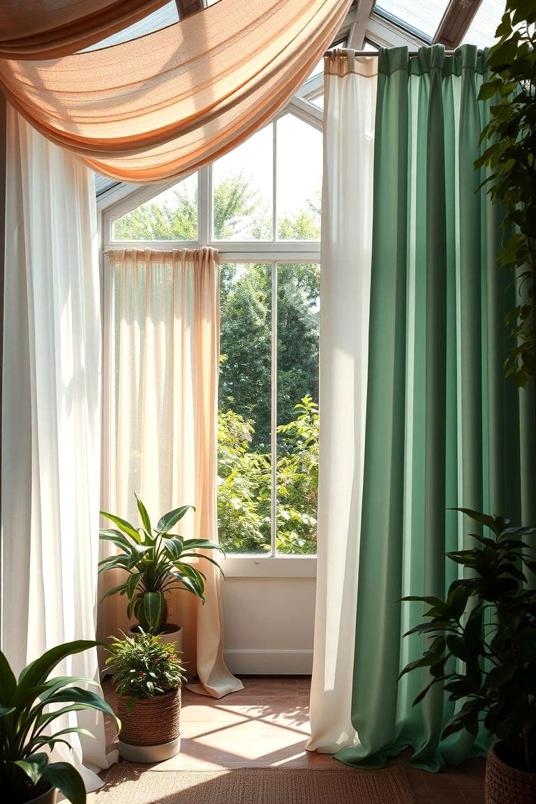 Customizable Greenhouse Curtains - 24 Greenhouse Decor Ideas
