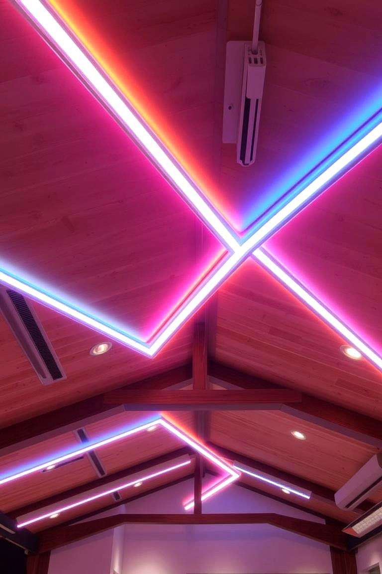 Customizable LED Lighting Accents - 24 Shed Ceiling Ideas