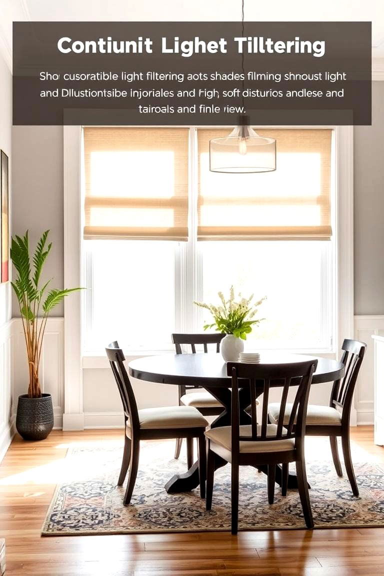 Customizable Light Filtering Shades - 24 Dining Room Window Treatments