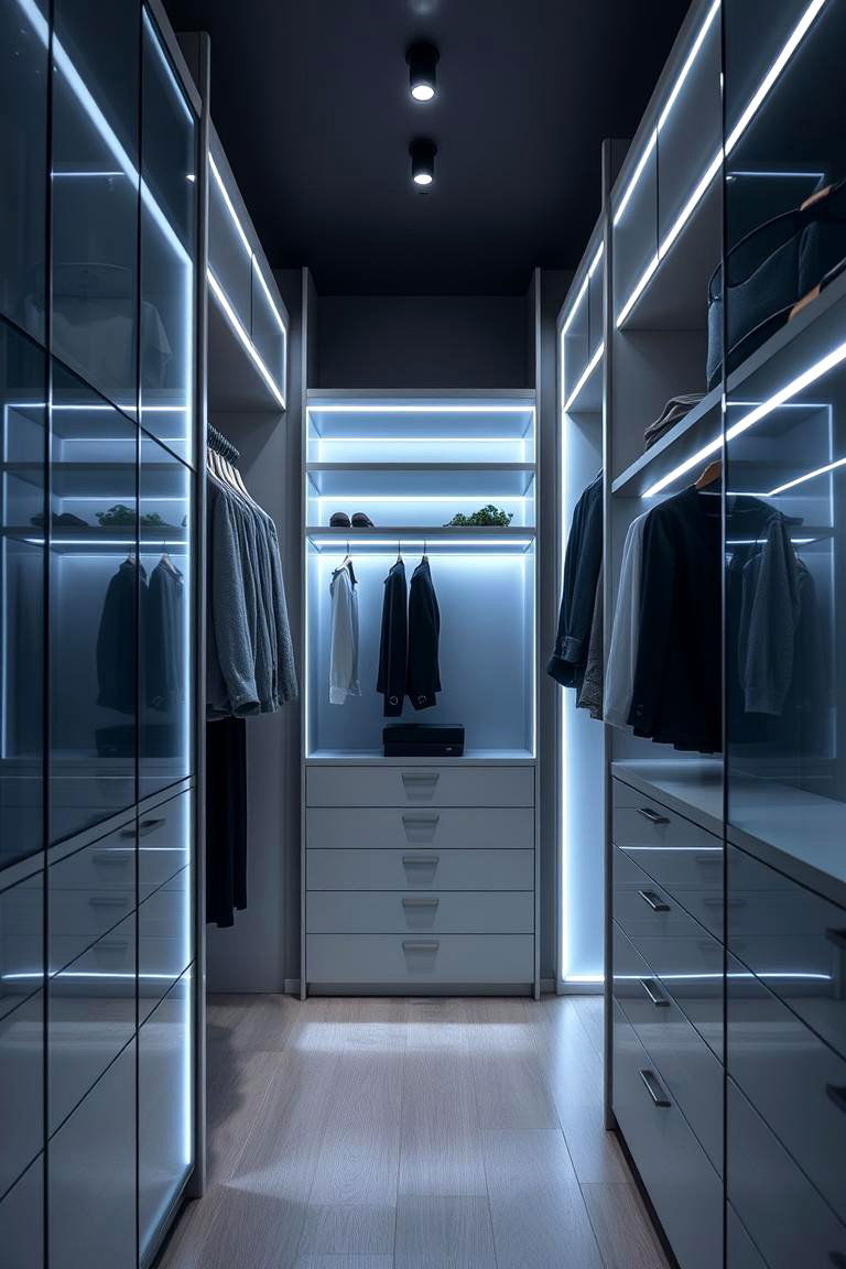 Customizable Light Panels for a Sleek Look - 24 Closet Lighting Ideas