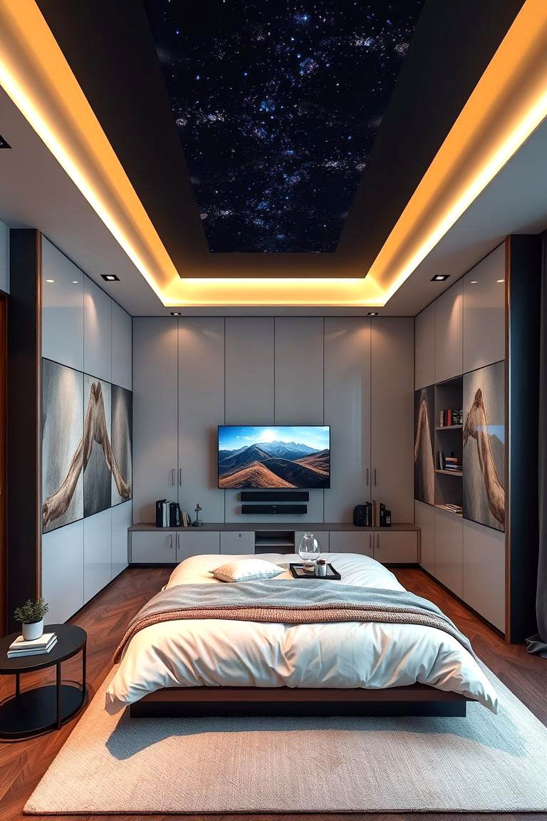 Customizable Media Gallery - 24 Bedroom Tv Ideas