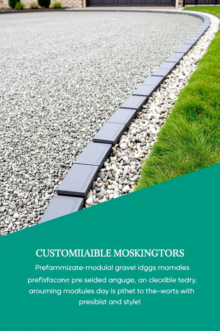 Customizable Modular Gravel Edge - 24 Gravel Driveway Edging Ideas