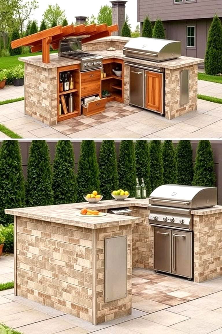 Customizable Modular Kitchen - 24 L Shaped Outdoor Kitchen Ideas