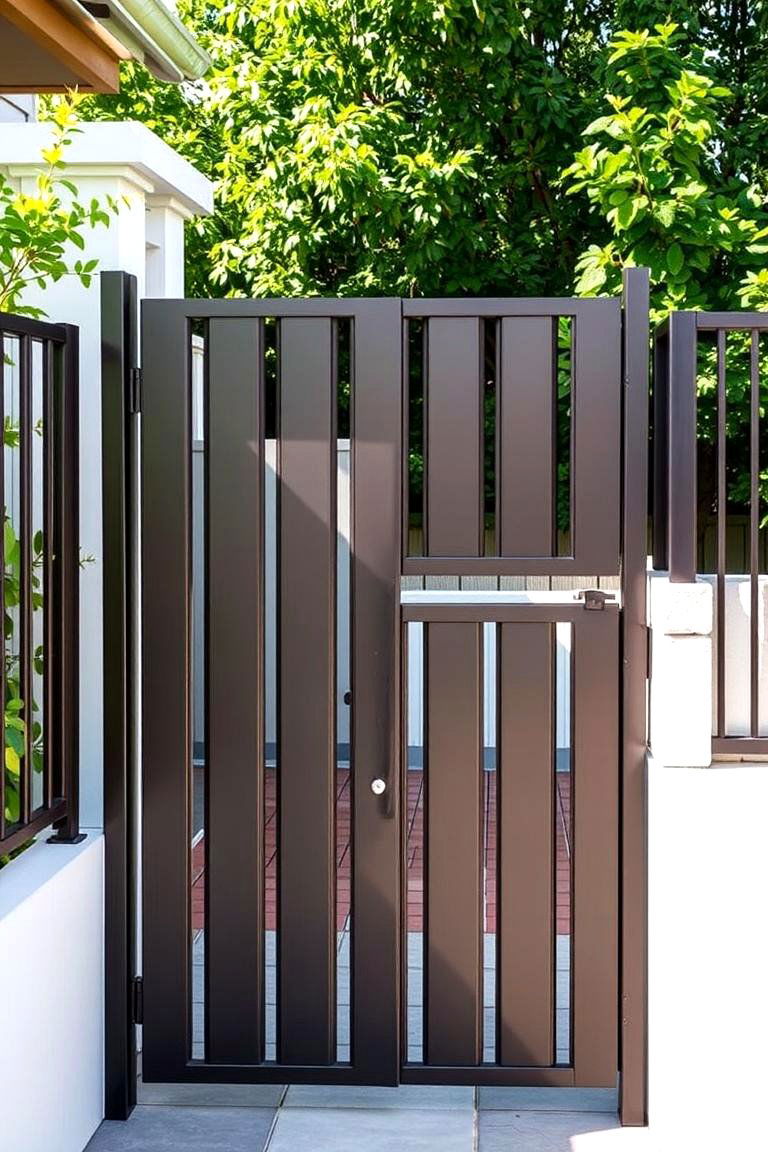 Customizable Modular Metal Gate Design - 24 Metal Garden Gate Ideas