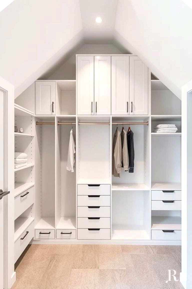 Customizable Modular Units - 24 Sloped Ceiling Closet Ideas
