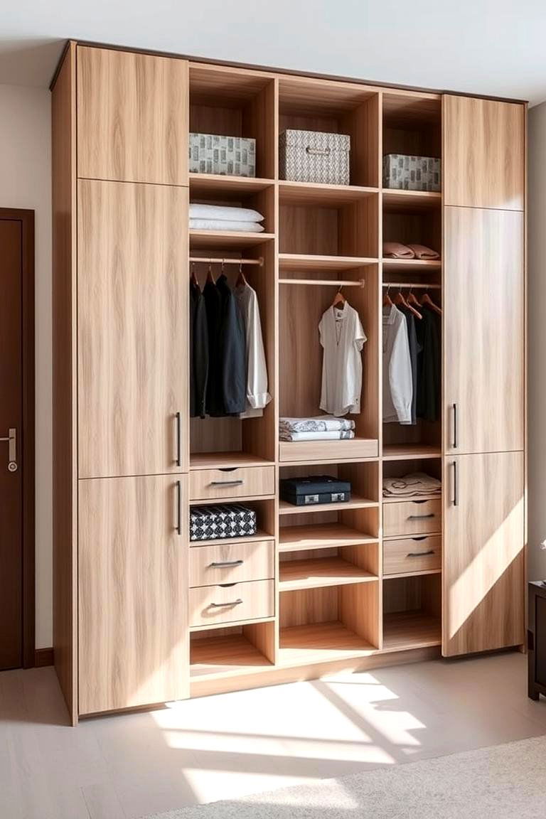 Customizable Modular Wardrobe - 24 Built-in Wardrobe Ideas Around a Bed
