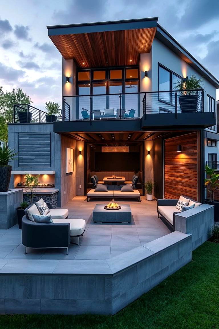 Customizable Multi Level Design - 24 Sunken Patio Ideas