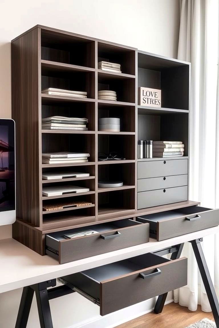 Customizable Office Organizer Systems - 24 Home Office Ideas for Her
