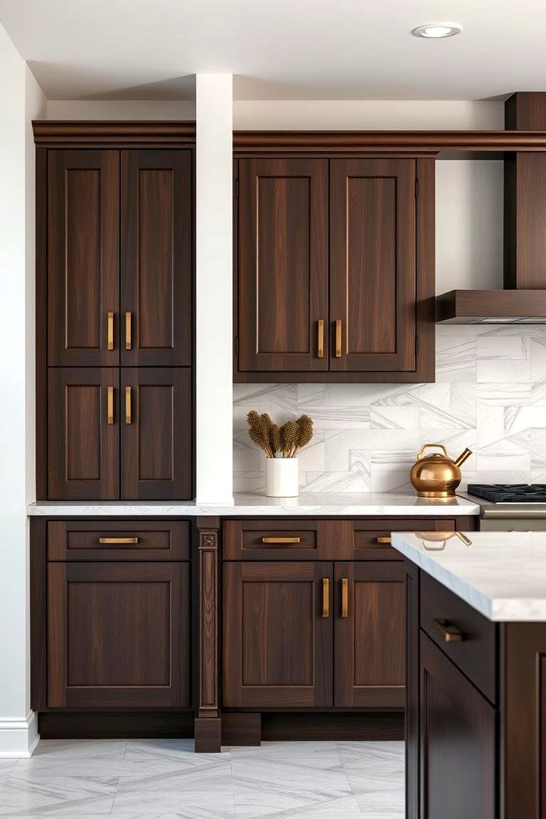 Customizable Options for a Personalized Touch - 24 Dark Wood Kitchen Cabinets