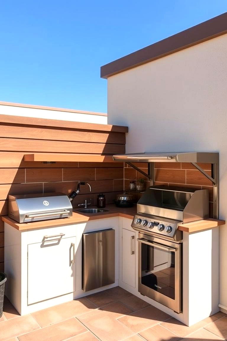 Customizable Outdoor Chefs Corner - 24 Small Outdoor Kitchen Ideas