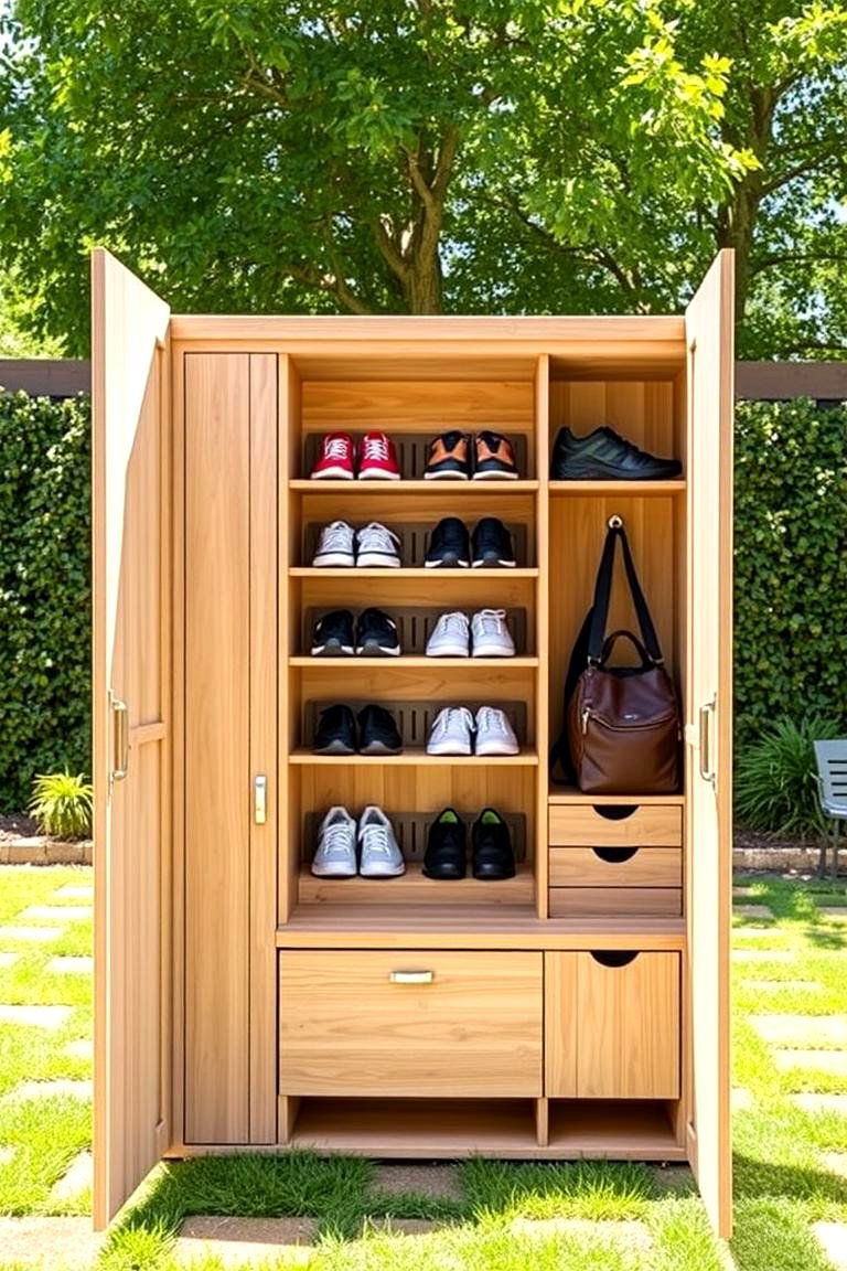 Customizable Outdoor Shoe Bank - 24 Outdoor Shoe Storage Ideas