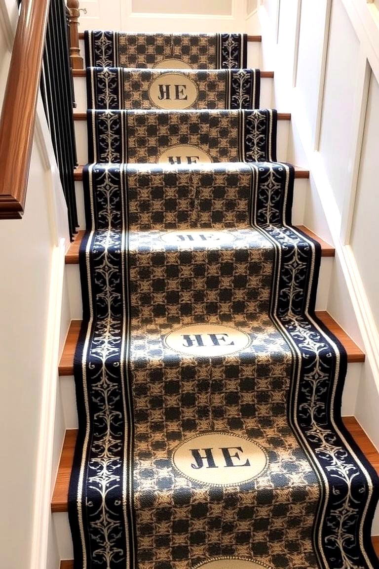 Customizable Personalized Runner - 24 Stair Runner Ideas