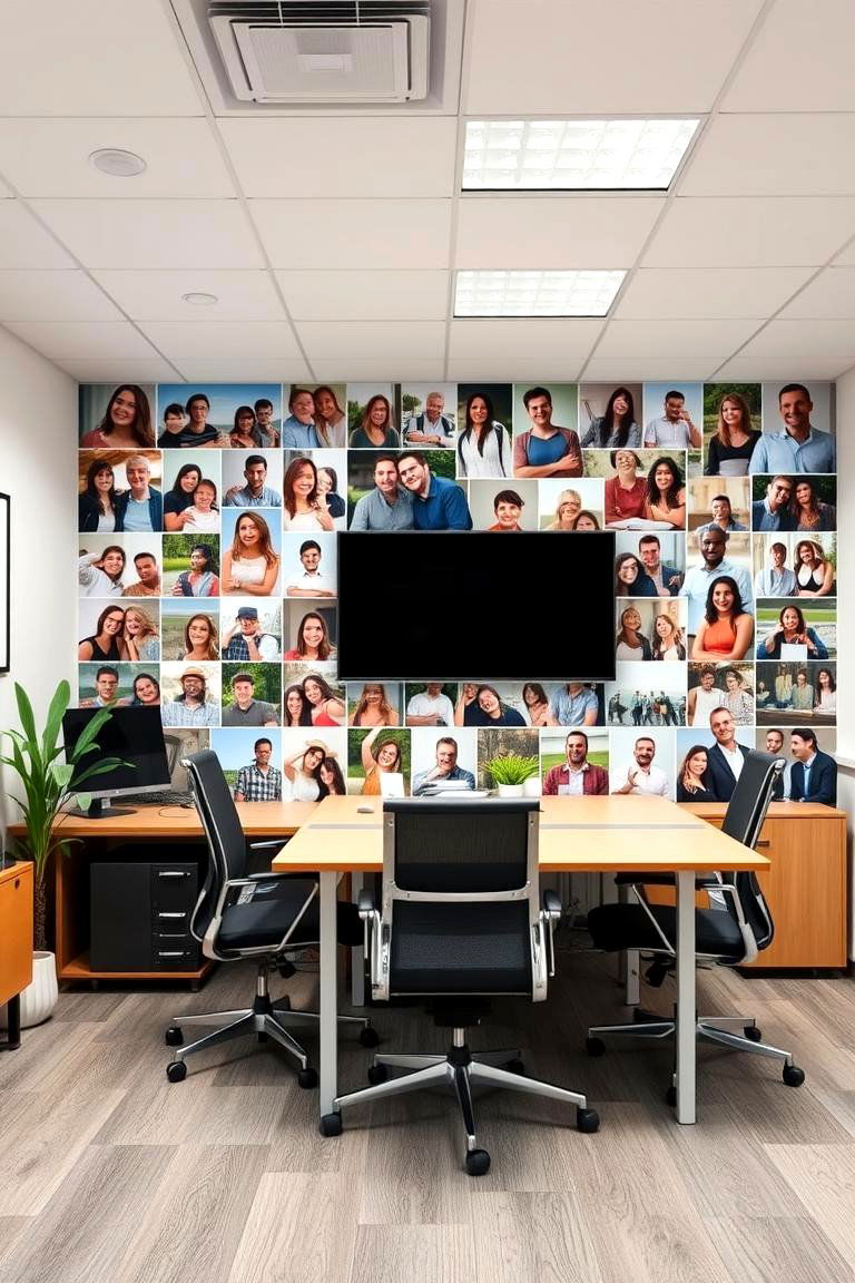 Customizable Photo Collage Wallpaper - 24 Office Wallpaper Ideas