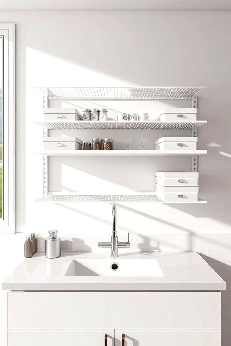Customizable Shelving System for Under Sink - 24 Kitchen Sink Organization Ideas