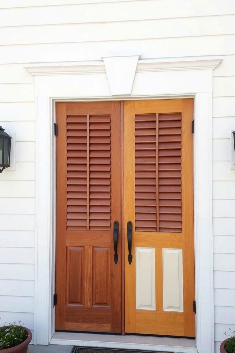Customizable Shutters - 24 Front Door Privacy Ideas