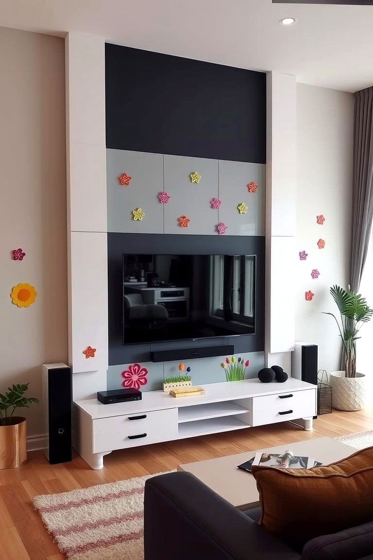 Customizable TV Backdrop - 24 Small Living Room Ideas With Tv