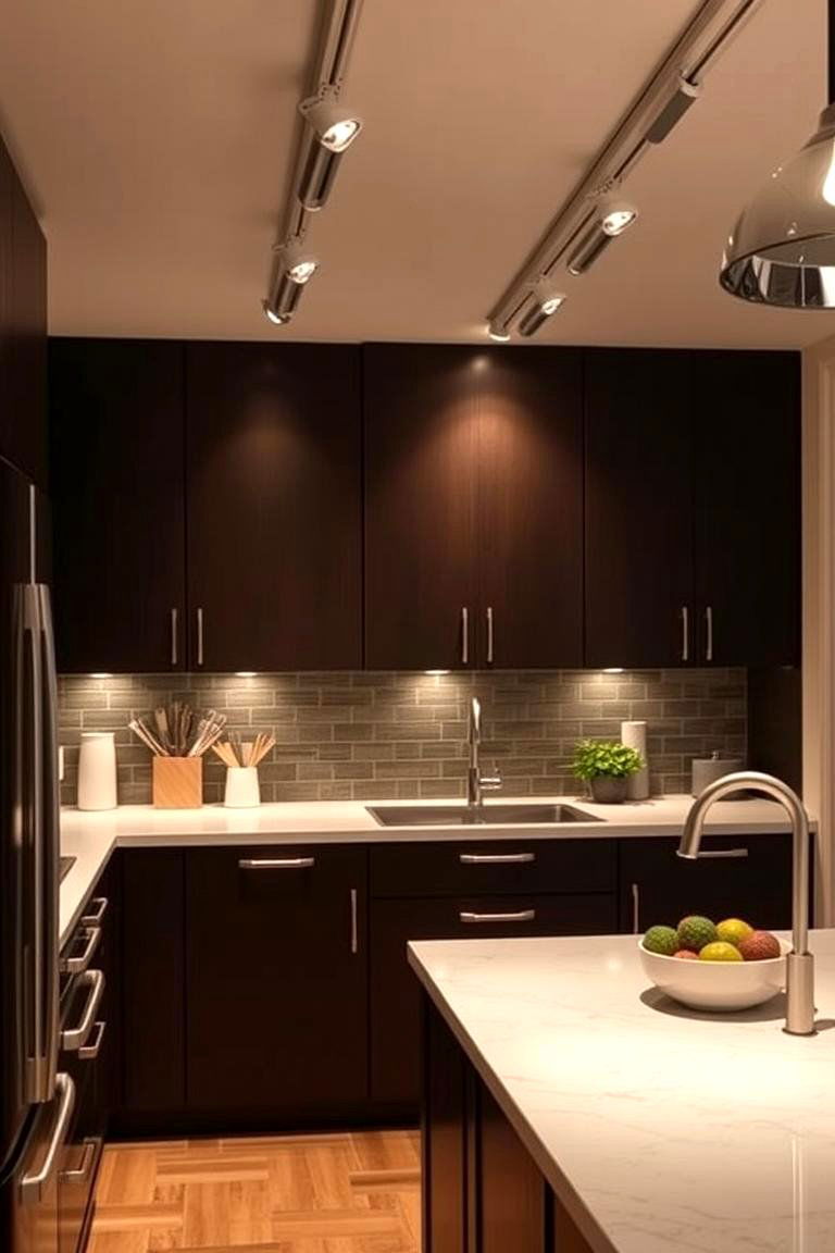 Customizable Track Layouts - 24 Kitchen Track Lighting Ideas